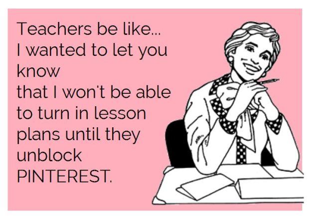 #teacherhumor Pinterest and Lesson Plans