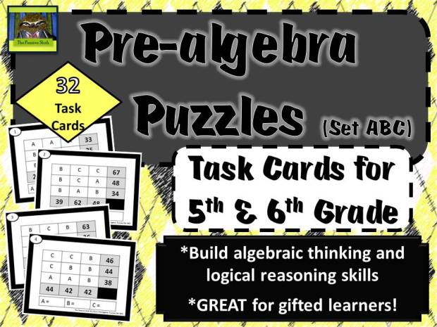 @ThePensiveSloth prealgebra puzzles for 5th and 6th grade