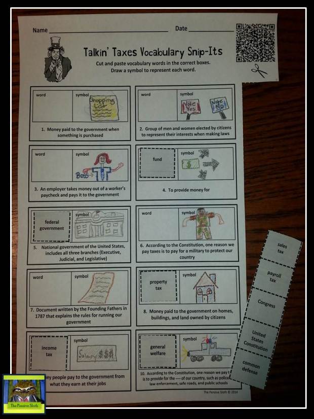5th Grade Personal Financial Literacy from The Pensive Sloth--social studies, math, and reading
