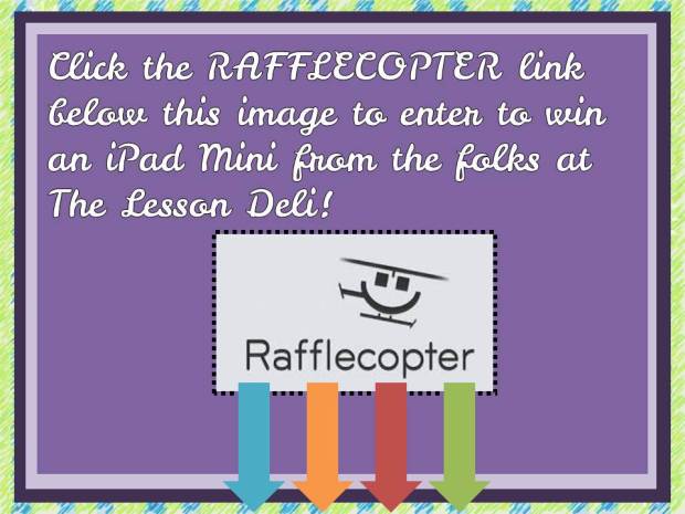 Rafflecopter Button for iPad Giveaway from The Lesson Deli