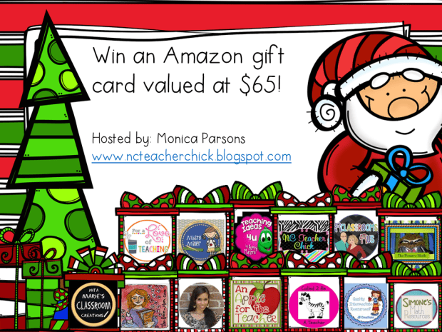 Christmas Giveaway Amazon Gift Card from NC Teacher Chick December 2014