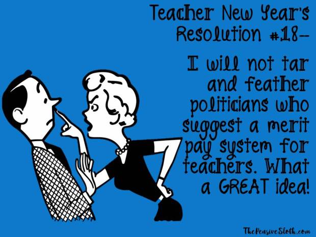 Top Teacher New Year's Resolutions from The Pensive Sloth